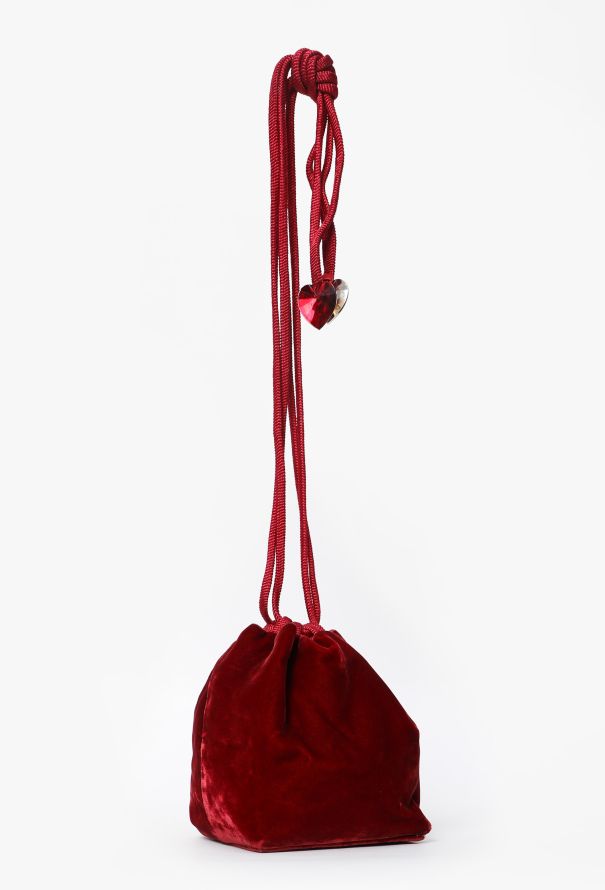 Saint Laurent Vintage Mini Velvet Bucket Bag - 2