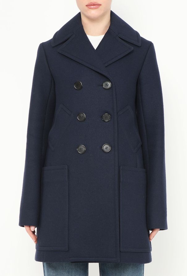 Céline Classic Double-Breasted Peacoat - 3