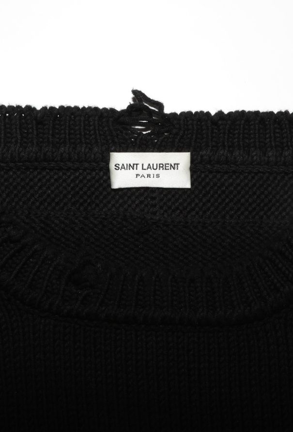 Saint Laurent Distressed Knit Sweater - 4