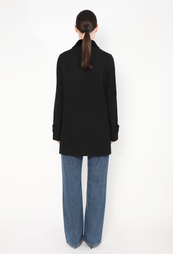 Louis Vuitton Velvet Trim Wool Peacoat - 5