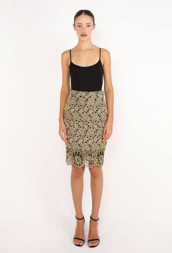 Valentino Vintage Metallic Lace Ensemble - 6