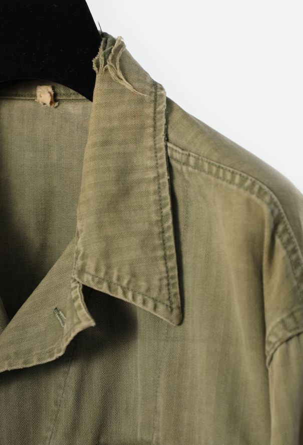 Men's Vintage 1940s WWII Herringbone Field Jacket - 8