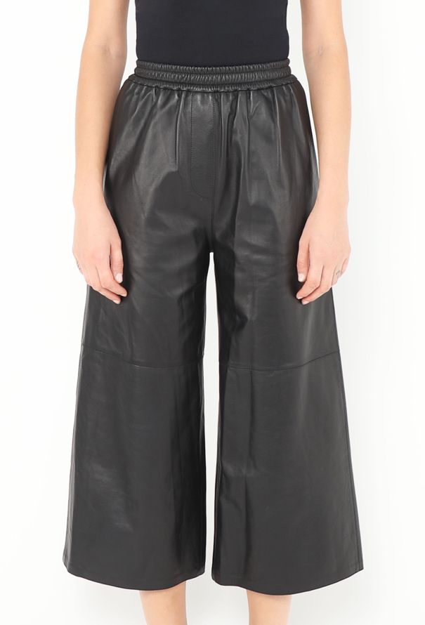 Loewe 2019 Cropped Lambskin Culottes - 3