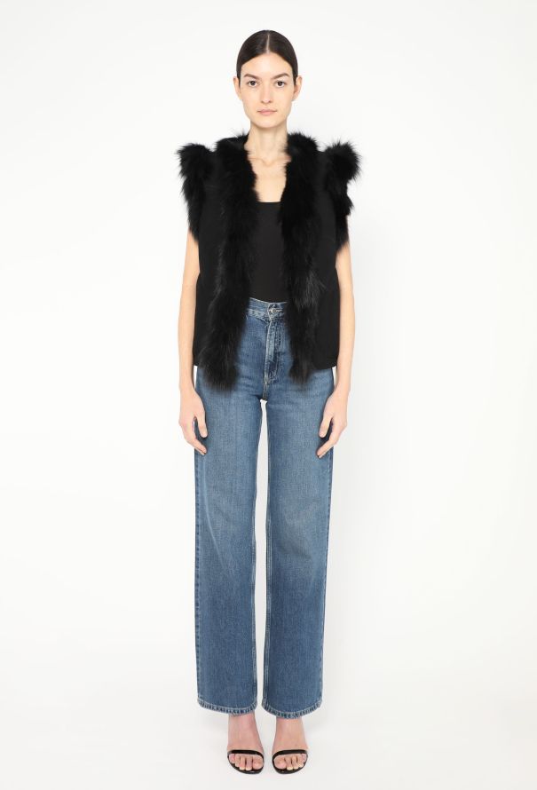 Saint Laurent 2014 Fox Fur Shearling-Lined Vest - 3 Saint Laurent 2014 Fox Fur Shearling-Lined Vest - 3