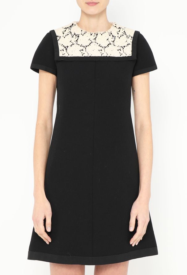 Saint Laurent Haute Couture 1966 Guipure Trim Dress - 1