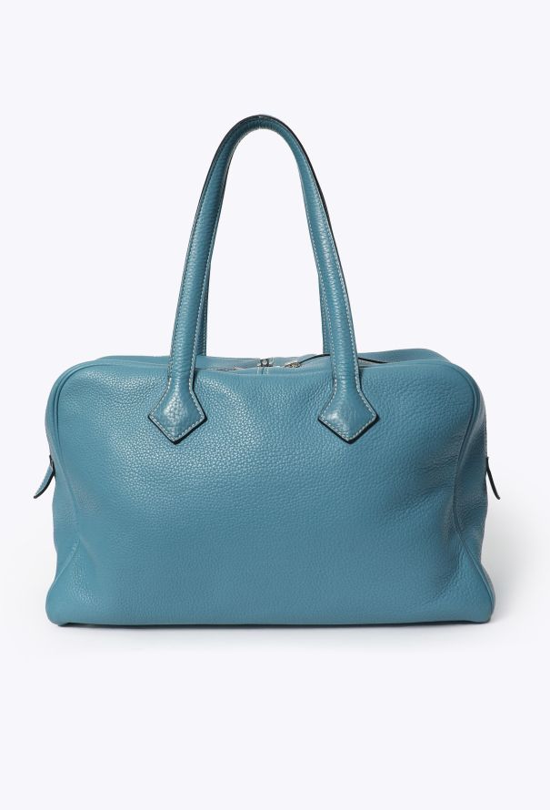 Hermès Blue Jean Taurillon Clémence Victoria 35 - 4