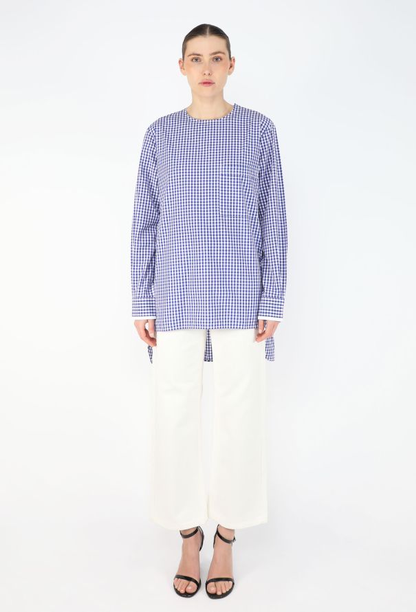 Céline Gingham Asymmetrical Tunic - 1