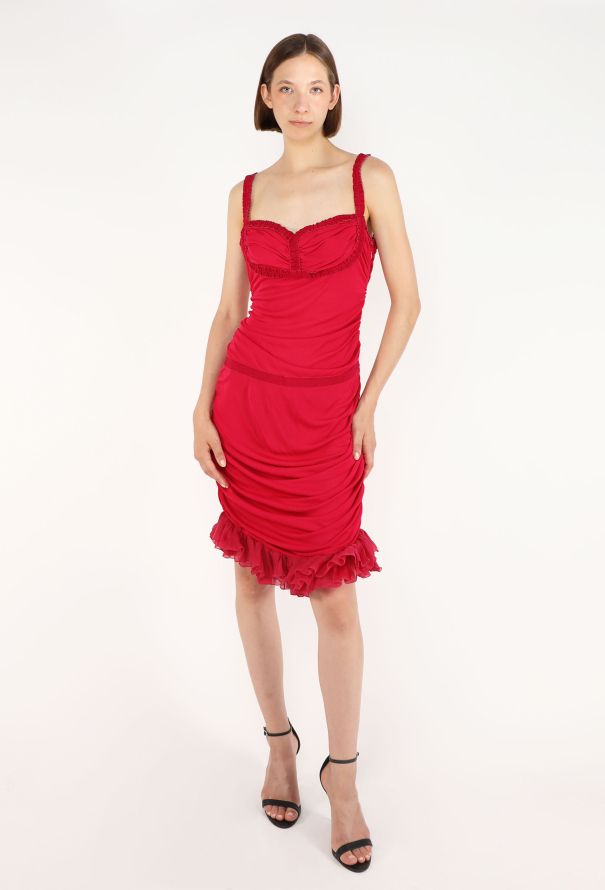 Emanuel Ungaro Ruffled Ruched Dress, Early 2000s - 3