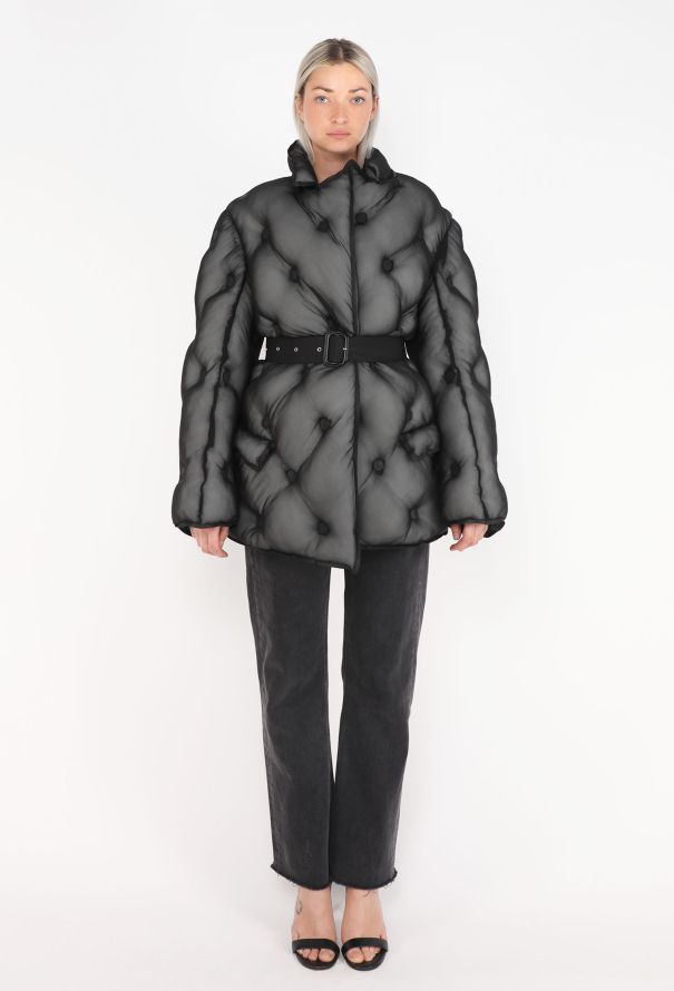 Maison Margiela Belted Organza Duvet Jacket, F/W 2019 - 4