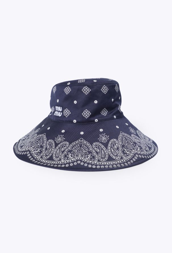 Miu Miu 2025 Bandana Printed Bucket Hat - 3