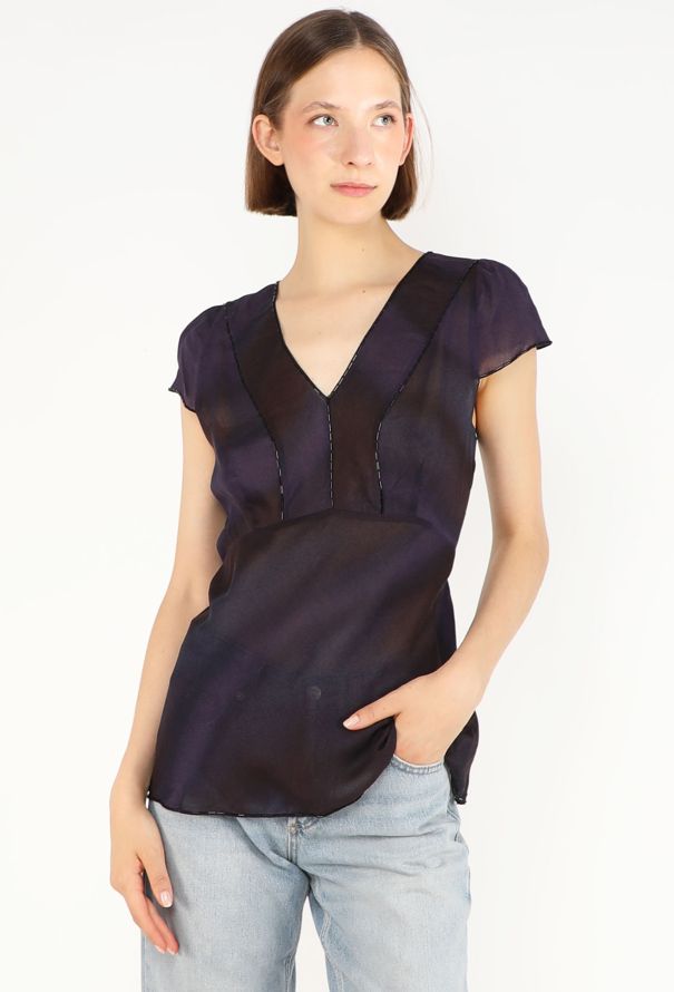 Prada Beaded Chiffon Blouse, F/W 1997 - 1