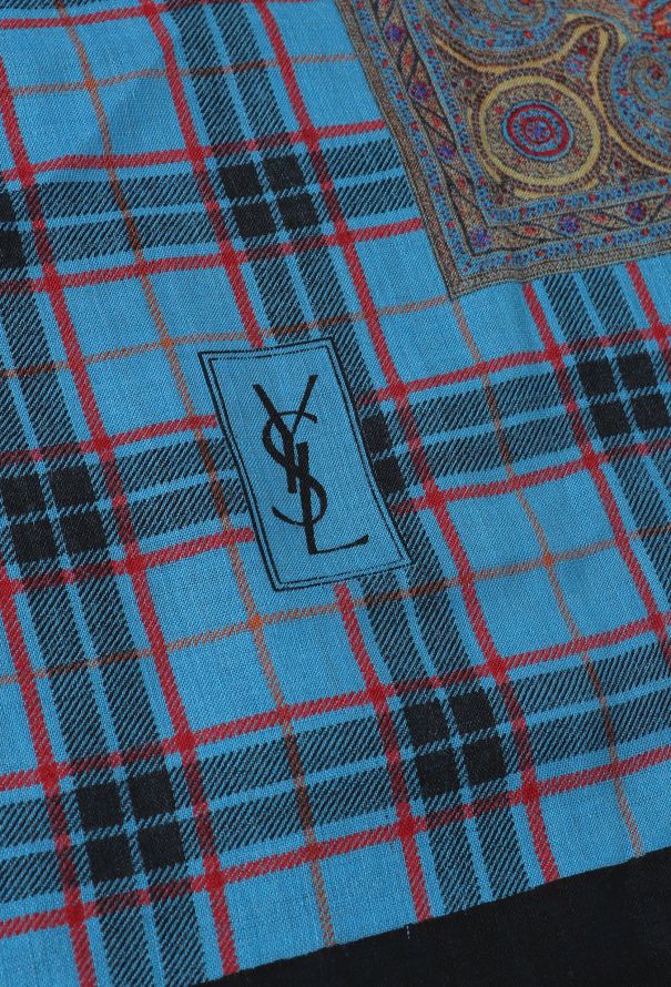 Saint Laurent '70s Paisley Checkered Scarf - 6 Saint Laurent '70s Paisley Checkered Scarf - 6