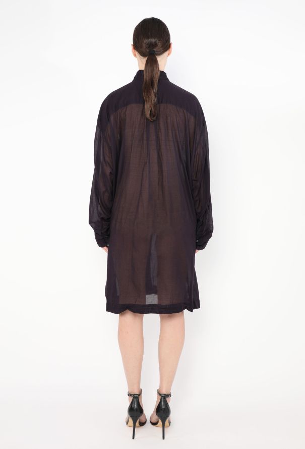 Dries Van Noten Oversized Voile Shirt Dress - 5