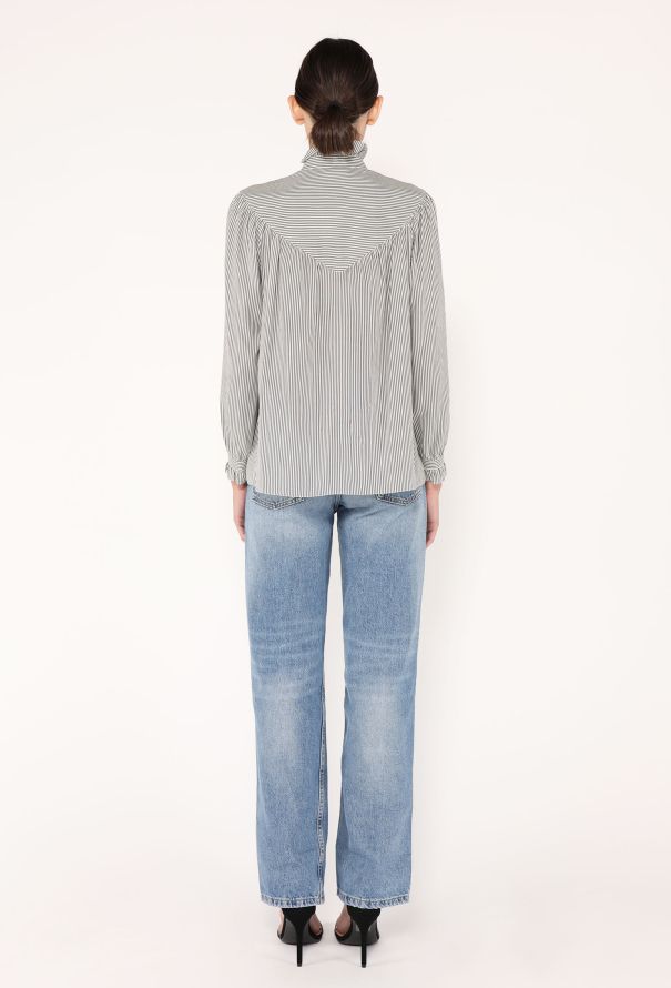 Céline Resort 2020 Pinstripe Lavallière Blouse - 5