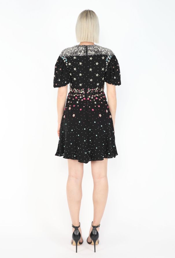 Valentino Floral-Embroidered Silk Dress - 6