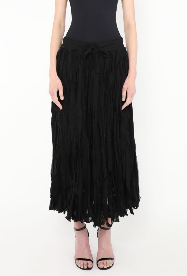 Yohji Yamamoto Distressed Fringe Skirt - 3 Yohji Yamamoto Distressed Fringe Skirt - 3