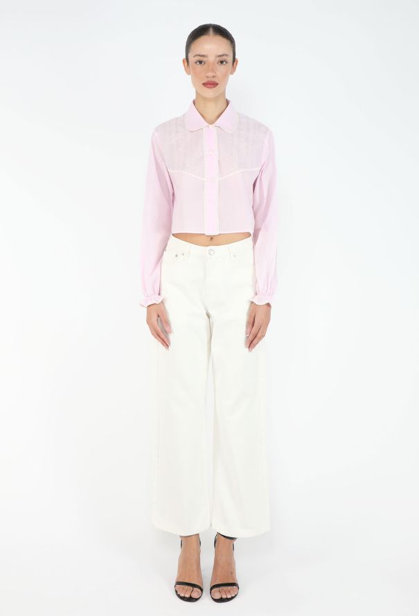 Prada 2025 Batiste Broderie Anglaise Shirt - 3