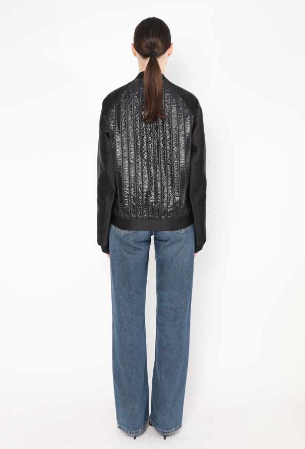 Balenciaga Patent Ribbed Bomber Jacket - 5 Balenciaga Patent Ribbed Bomber Jacket - 5