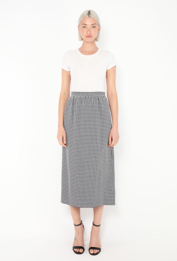 Dior 2017 Houndstooth A-Line Skirt - 2