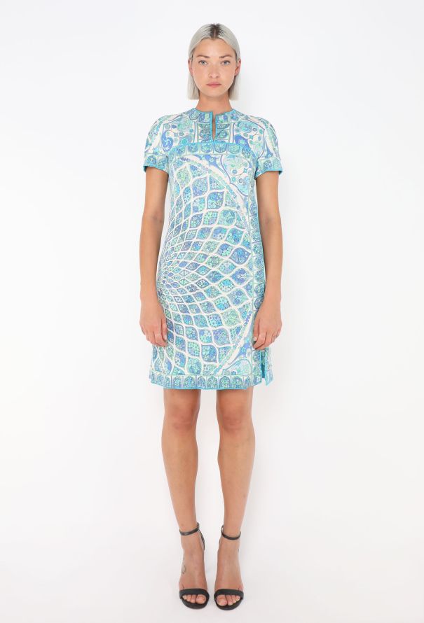 Emilio Pucci '70s Printed Silk A-Line Dress - 1