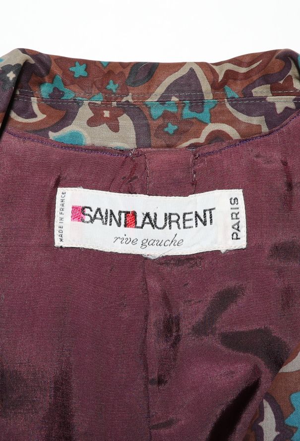 Saint Laurent Jacquard Print Trench-Coat, F/W 1985 - 6