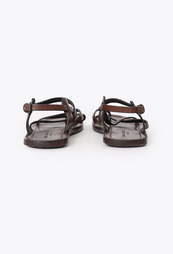 Saint Laurent 2021 Culver Leather Cage Sandals - 4