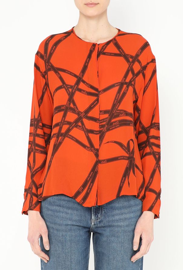 Hermès F/W 2004 Bolducs Silk Blouse - 3 Hermès F/W 2004 Bolducs Silk Blouse - 3