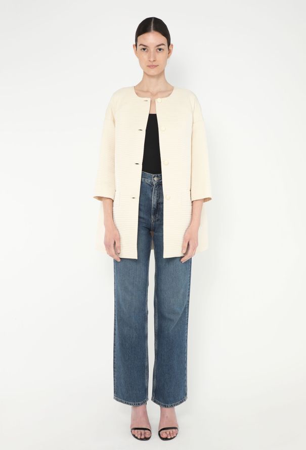 Balenciaga Resort 2012 Ribbed Mod Peacoat - 1