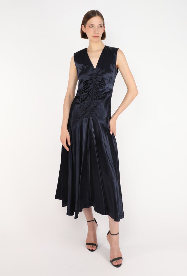 Céline Charmeuse Ruched Dress,  F/W 2016 - 3