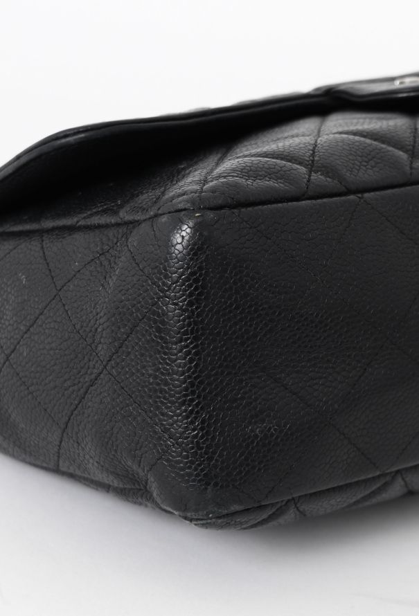 Chanel Black Caviar Jumbo Timeless Bag - 8