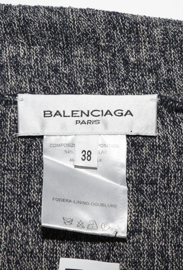 Balenciaga 2002 Silk Trim Linen Top - 4