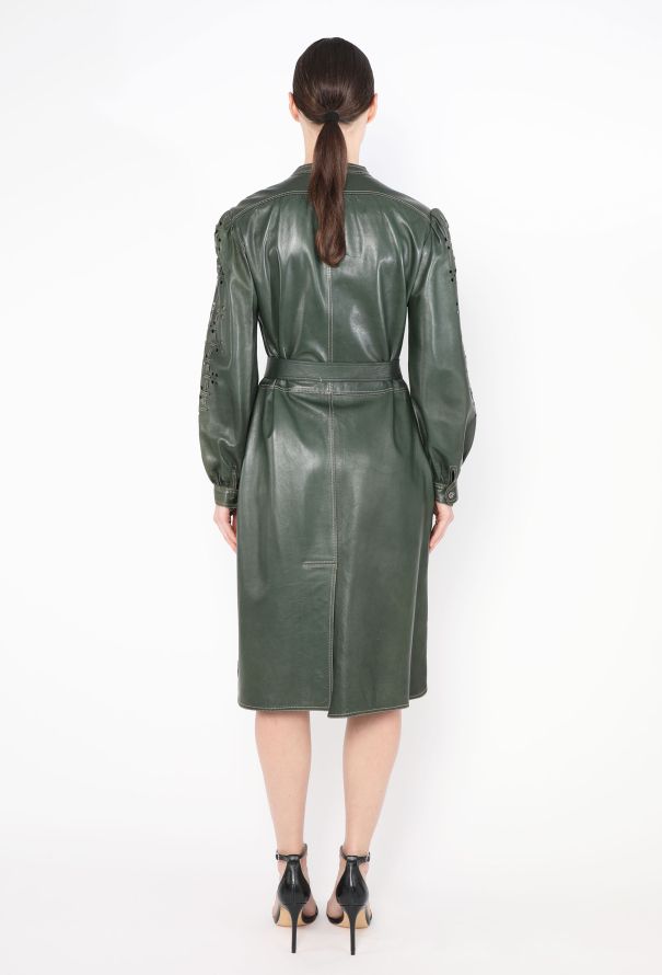 Jean Muir Belted Leather Dress, 1970s - 5