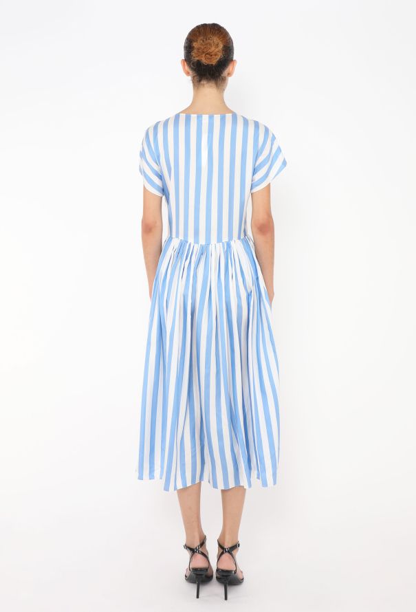 Céline Striped Silk Triomphe Dress - 4