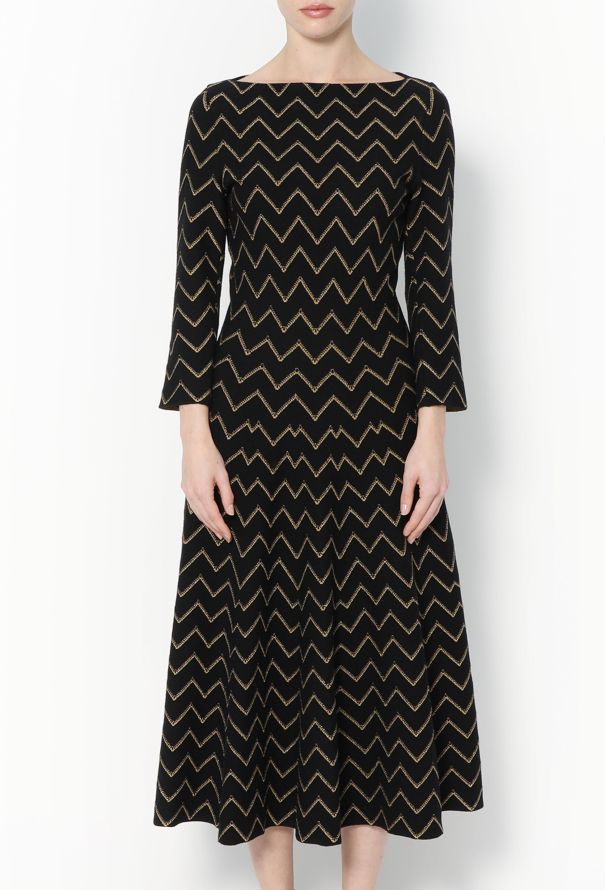 Alaïa Lamé Embroidered Skater Dress - 2