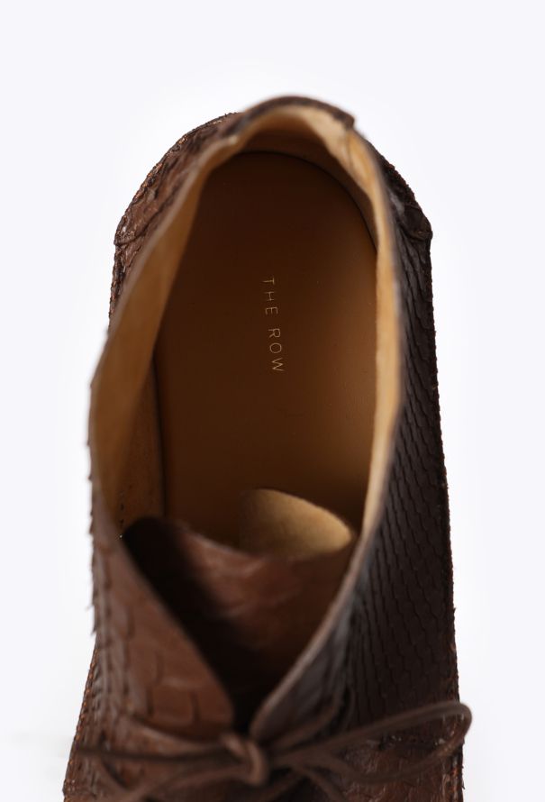 The Row Tyler Snakeskin Desert Mocassins, S/S 2024 - 6