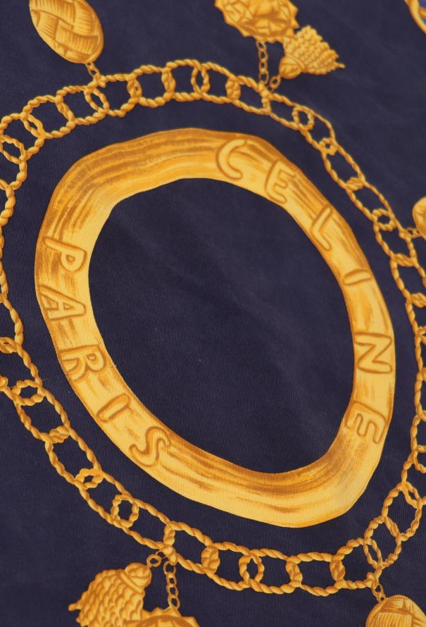 Céline Vintage Chainlink Print Silk Scarf - 5