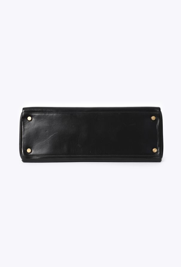 Hermès Vintage Black Box Kelly Retourné 32 - 8