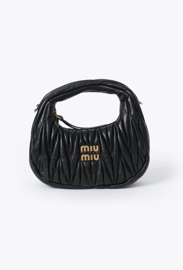 Miu Miu Mini Wander Quilted Hobo Bag - 1
