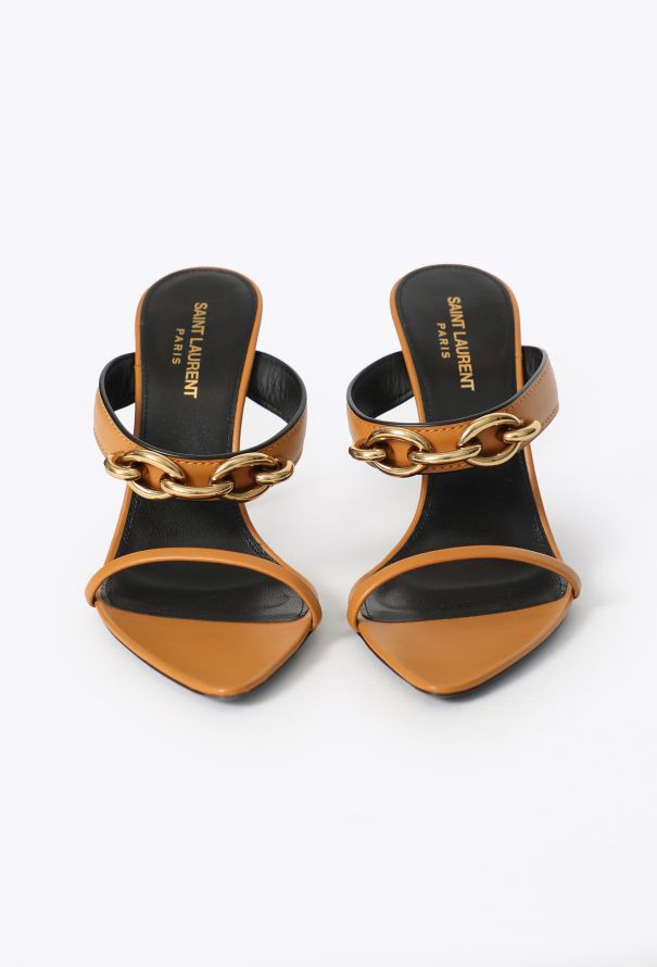 Saint Laurent Gippy 95 Chainlink Mules - 2