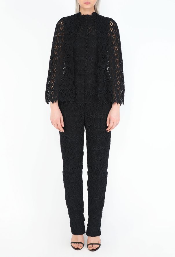 Valentino S/S 2013 Guipure Jumpsuit Ensemble - 6