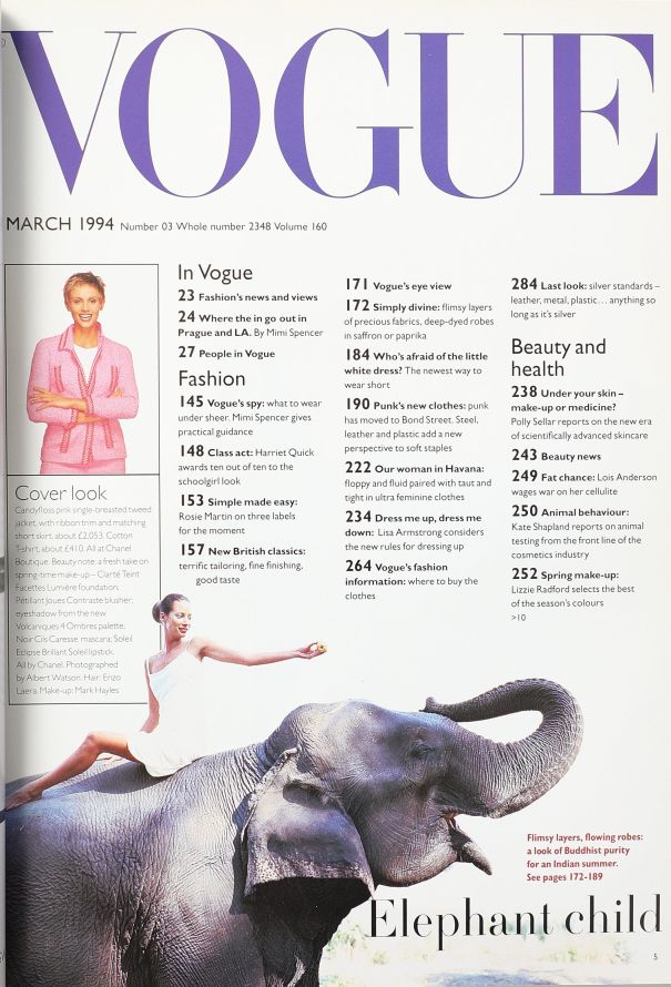 VOGUE UK March 1994 Chanel Cover Issue - 4 VOGUE UK March 1994 Chanel Cover Issue - 4