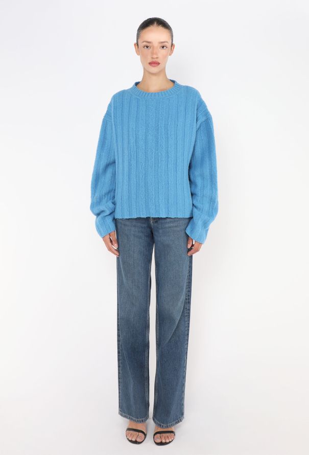 Céline Panel Ribbed Wool Sweater - 2
