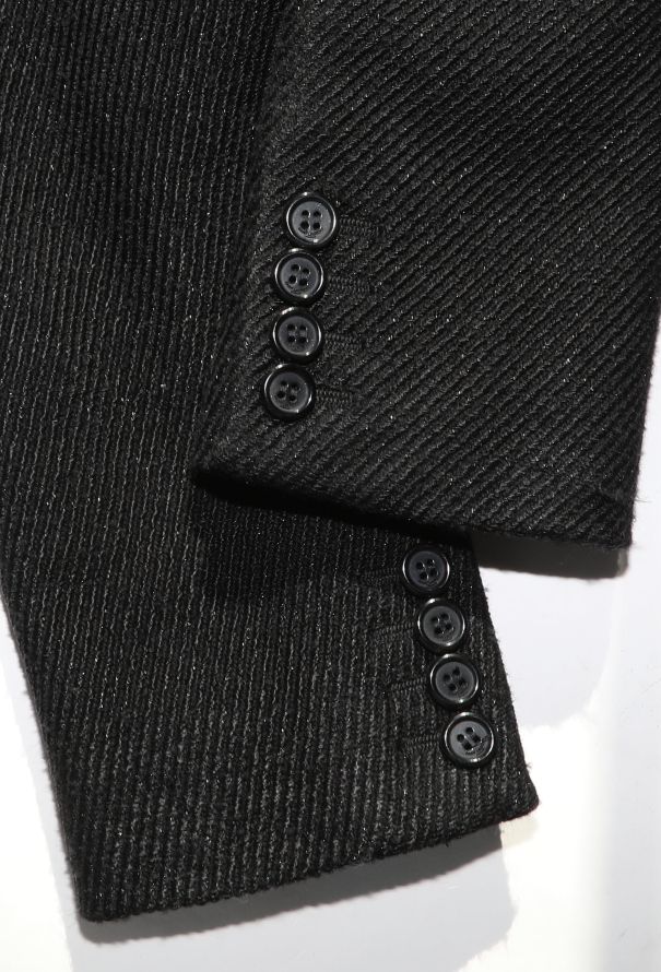 Saint Laurent Pre-Fall 2019 Iridescent Notched Coat - 8