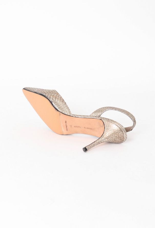 Manolo Blahnik 2019 Metallic Python Carolyne Pumps - 5 Manolo Blahnik 2019 Metallic Python Carolyne Pumps - 5