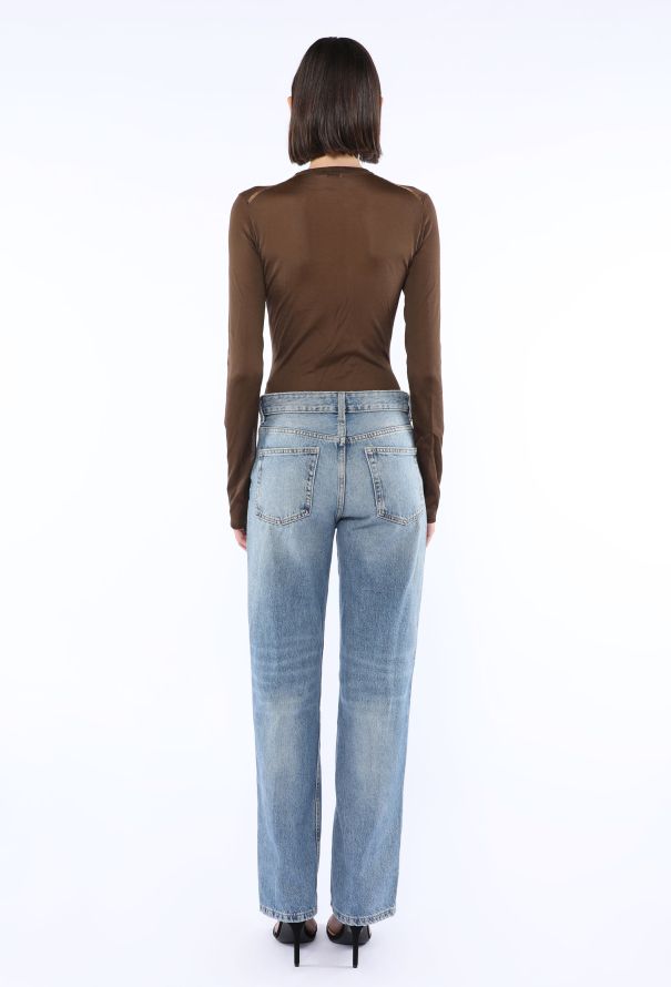 Saint Laurent Sheer Henley Bodysuit, 2024 - 4