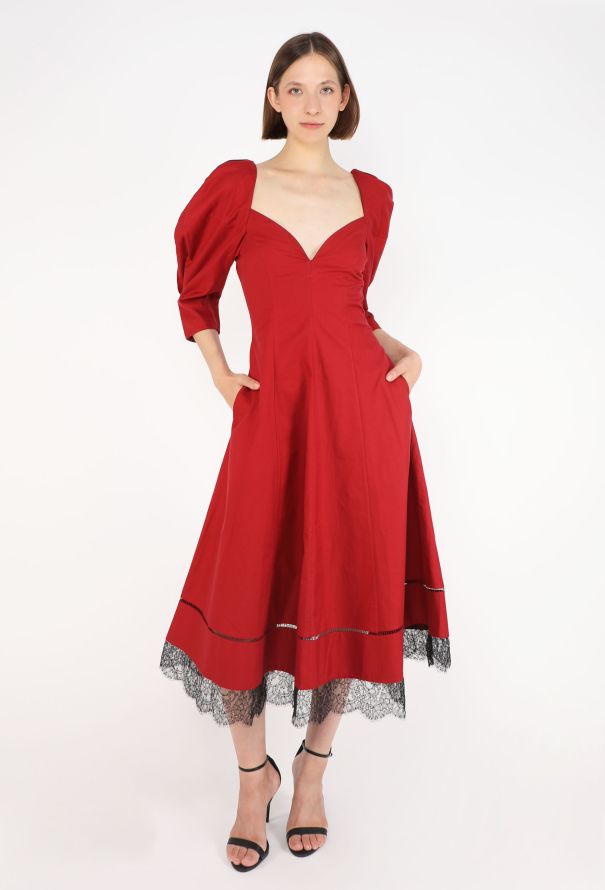 Khaite Dina Lace Trim Dress, 2020 - 3