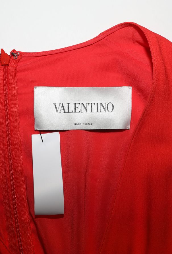 Valentino Classic Belted Silk A-Line Dress - 6