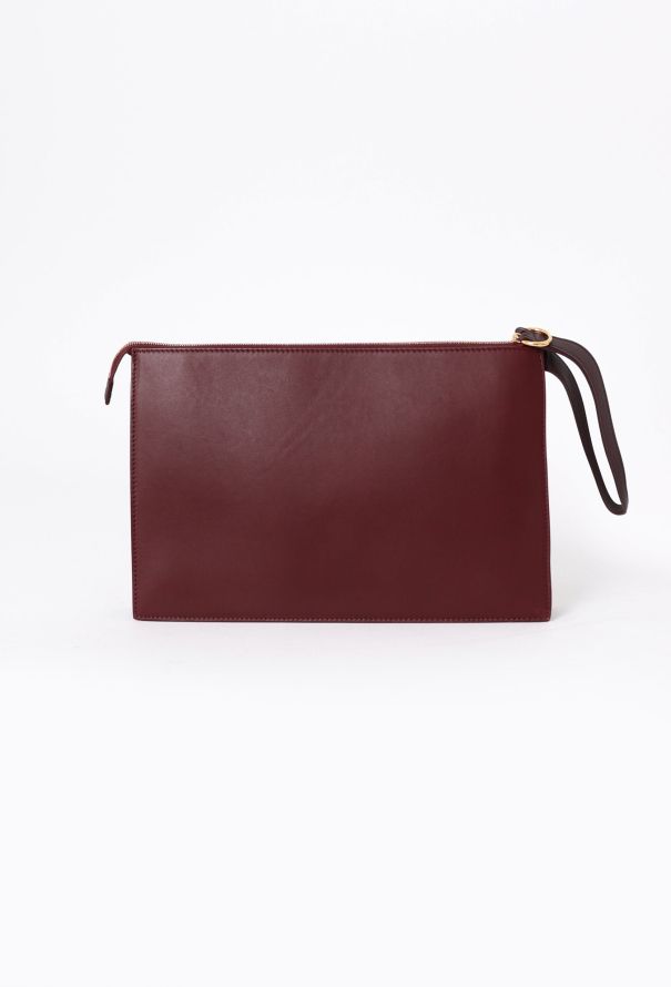 Céline Burgundy Calfskin Clutch - 3 Céline Burgundy Calfskin Clutch - 3