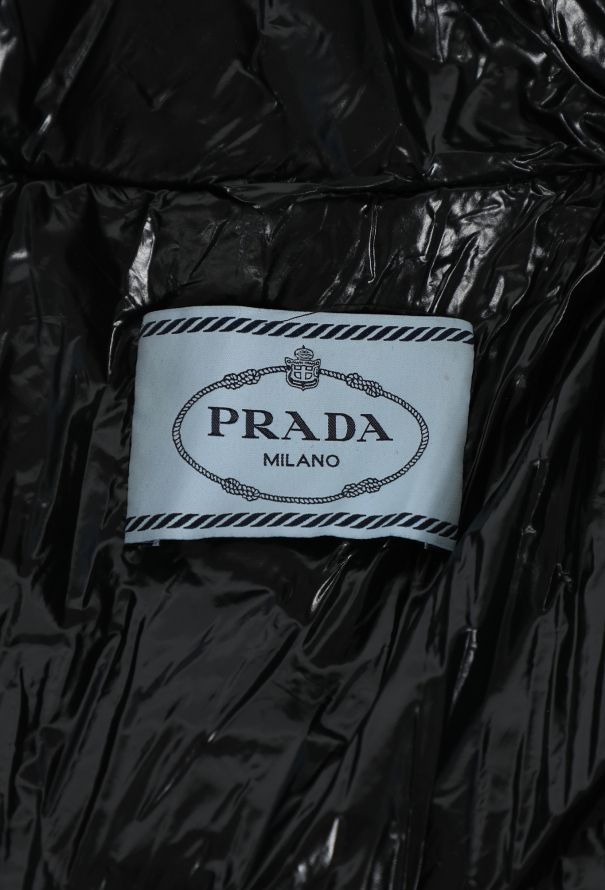 Prada 2018 Cropped Drawstring Nylon Down Jacket - 8