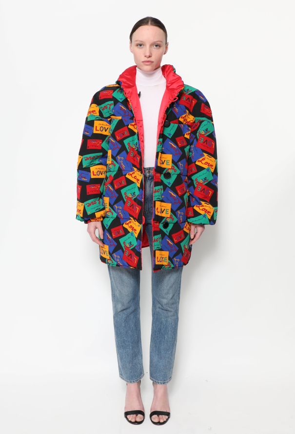 Saint Laurent '90s Reversible Love Card Puffer Coat - 1